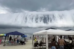 Nube rodante impacta en Brasil