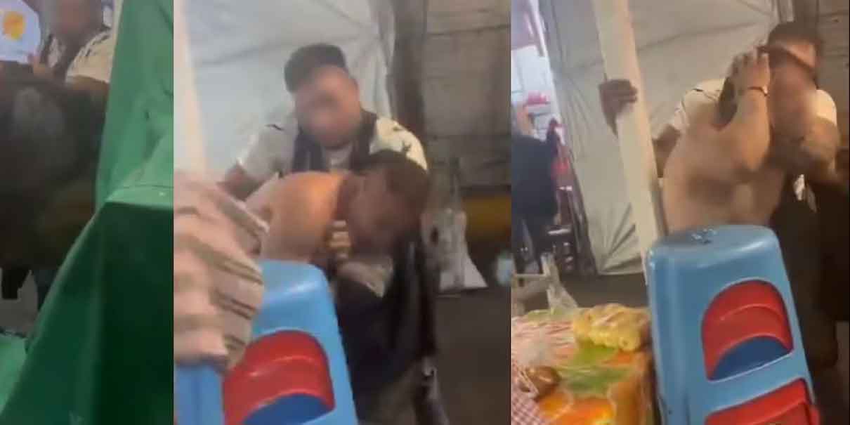 VIDEO. Hombre le arranca la oreja a otro en plelea callejera en Pachuca