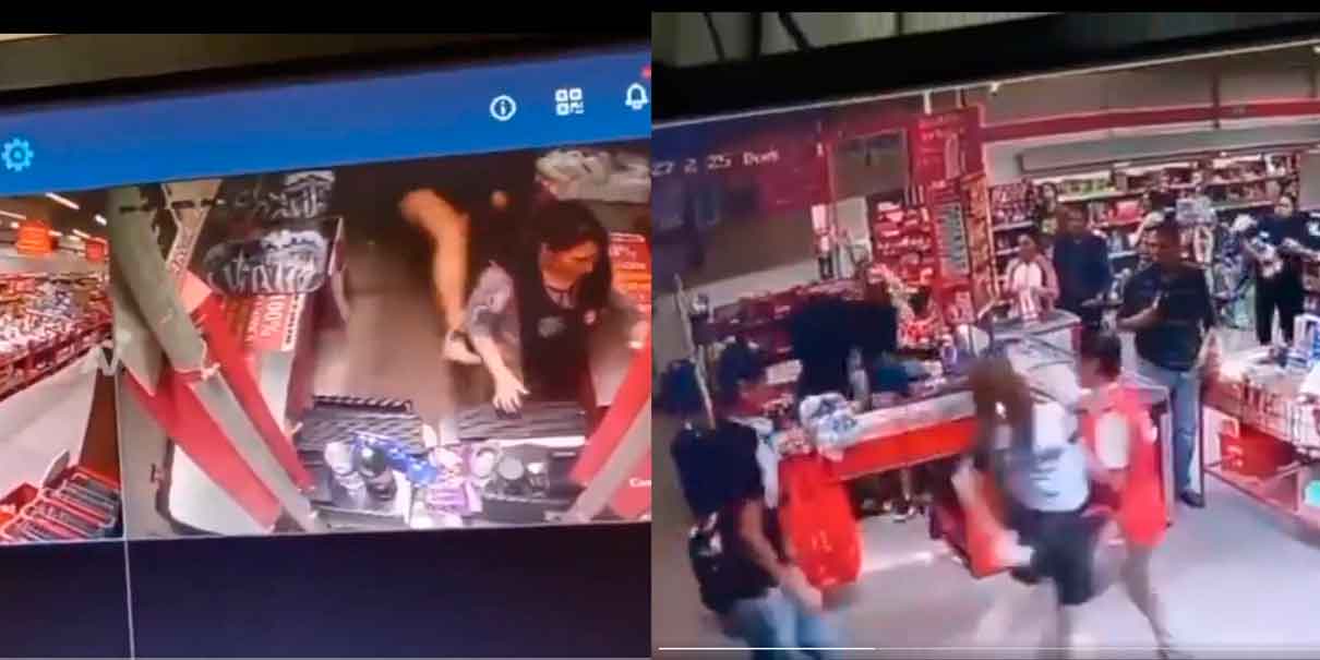 Violenta golpiza en tienda 3B tras intento de robo hormiga en Edomex