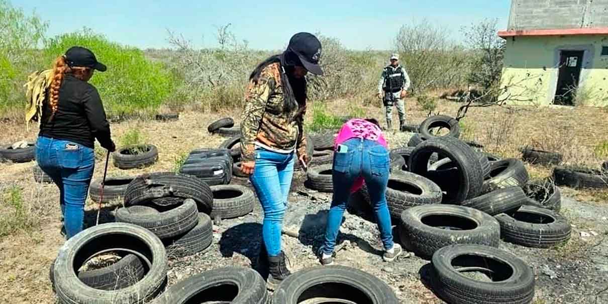Hallan campo de exterminio en Tamaulipas, madres buscadoras afirman que son 21 predios ignorados 