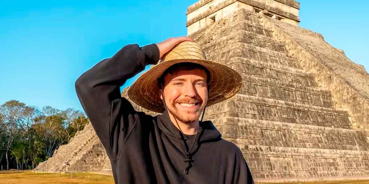 MrBeast explora piramides mayas y enciende las redes por acceso a zonas restringidas