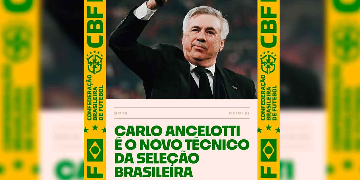 OFICIAL. Carlo Ancelotti es el nuevo entrenador de la Selección de Brasil