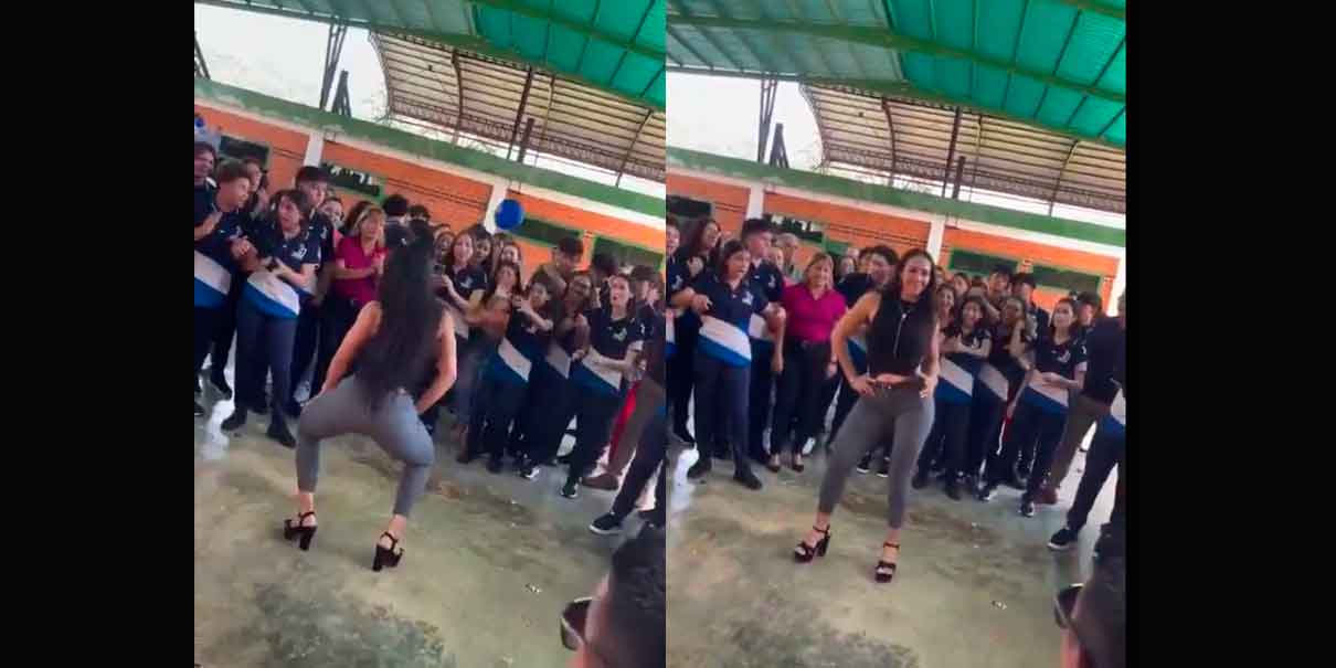 VIDEO. Maestra 'perrea' en Día del Maestro y se vuelve viral