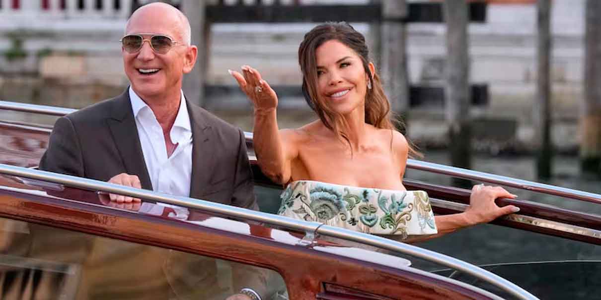 Jeff Bezos y Lauren Sánchez se casan hoy; una fiesta de tres días al estilo al estilo ‘El Gran Gatsby’