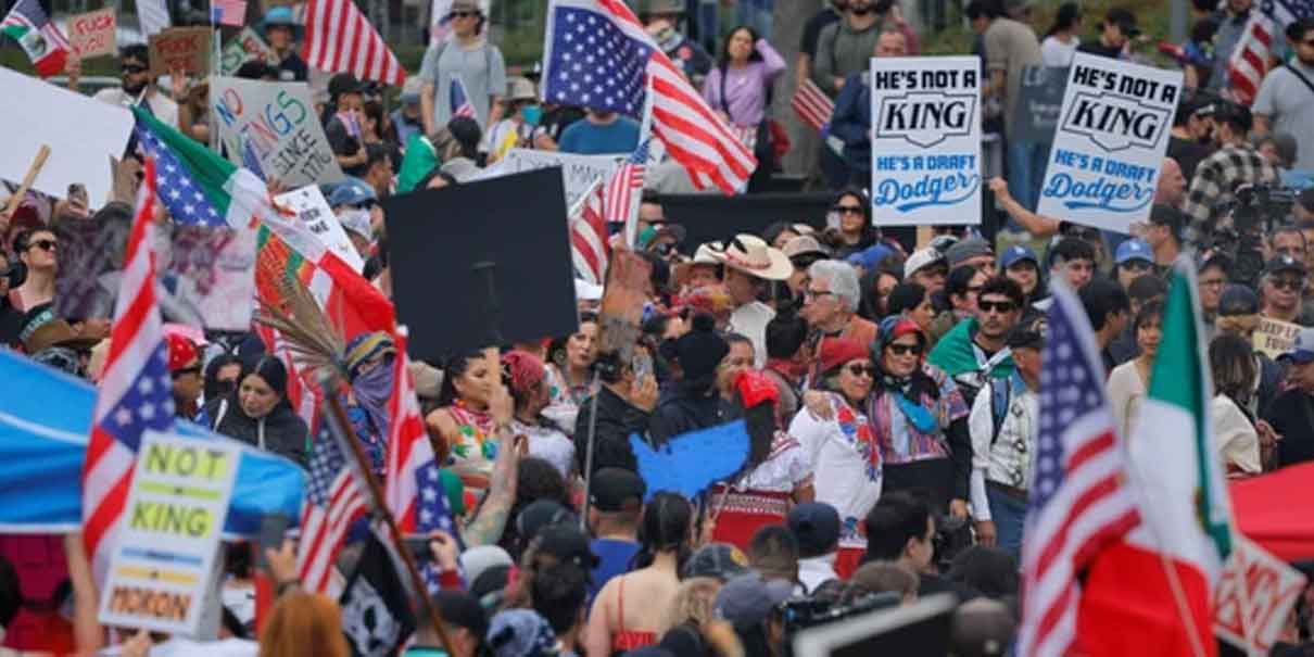 Protestas “No Kings” sacuden a Trump en su cumpleaños y tras crimen político