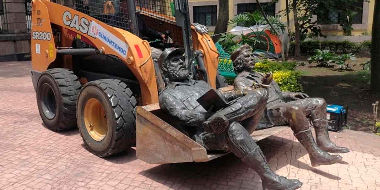 Brugada reprende a Rojo de la Vega por retiro de estatuas de Fidel y 'El Che' en Cuauhtémoc