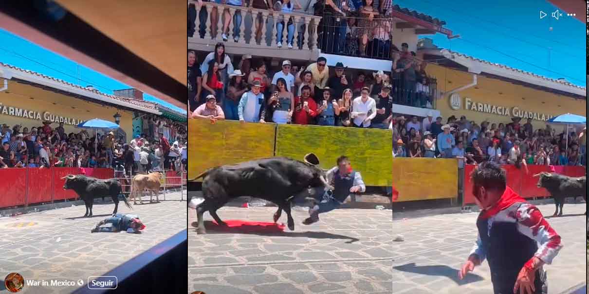 Roberto Pozos sufre cornada  que le desprende parte de su  rostro durante la Xiqueñada 2025 en Veracruz