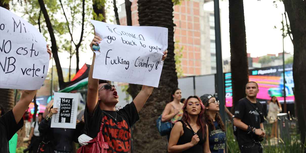 Sheinbaum critica rechazo a extranjeros en protesta por gentrificación