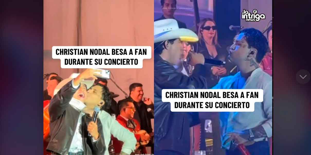 VIDEO. Christian Nodal causa polémica por cantar ebrio y besar a fan en Lagos de Moreno