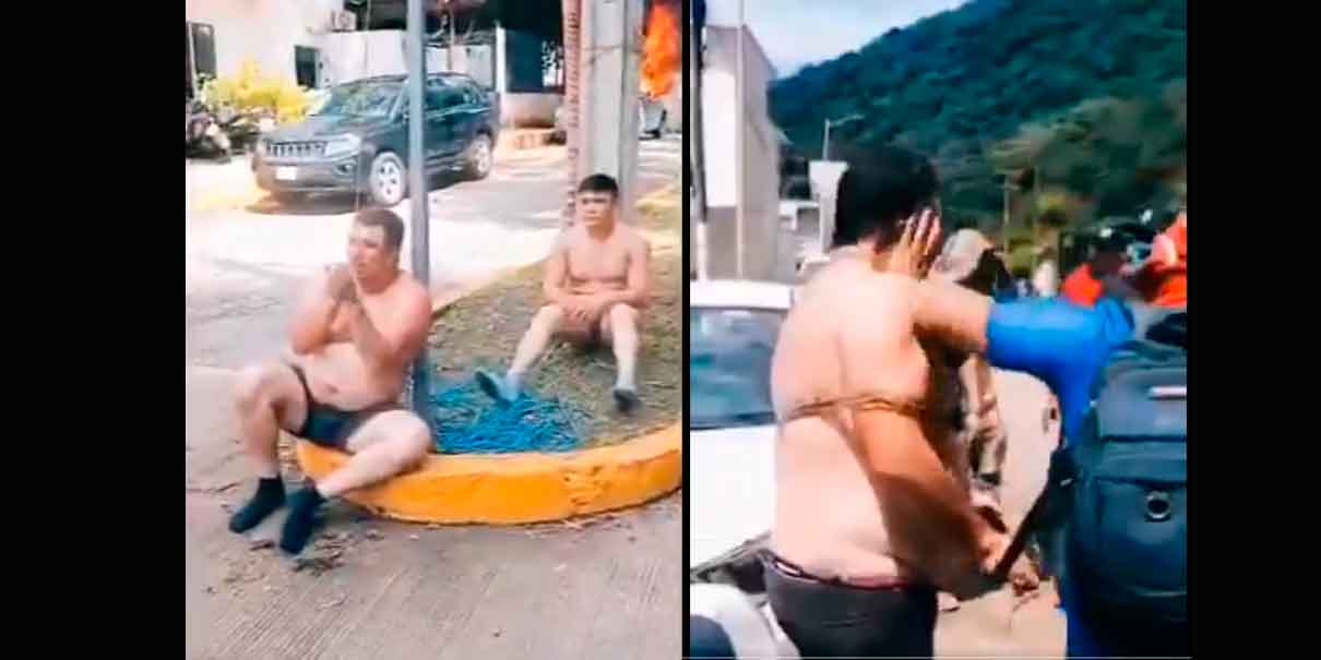 VIDEO. Hartos de las extorsión en Tezonapa: pobladores incendian vehículos y linchan a agentes de Tránsito