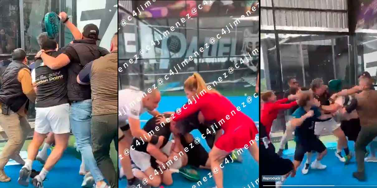 VIDEO. Jugador es brutalmente golpeado por guarura y sujeto  en club de pádel en Atizapán