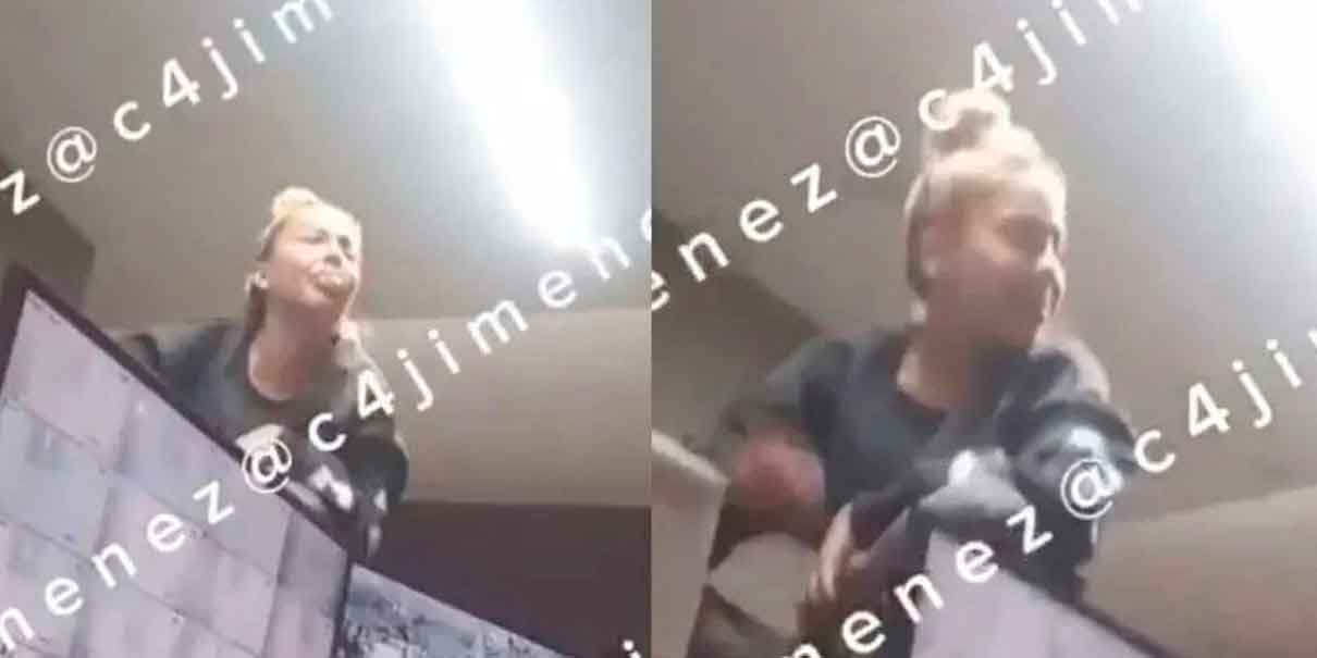 VIDEO. Lady racista peruana, escupe y golpea a guardia de seguridad en Narvarte