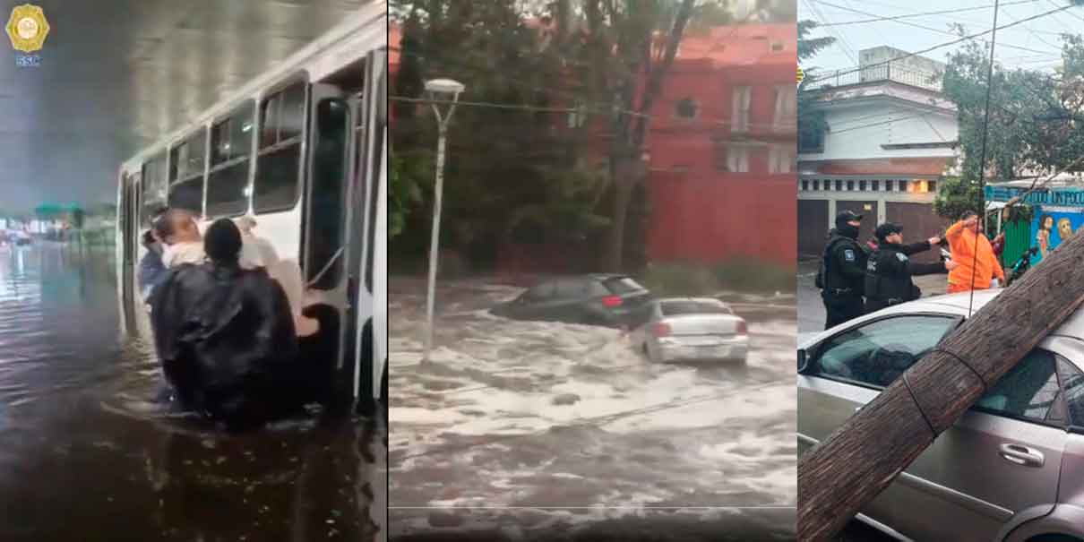 VIDEO. Lluvias inesperadas paralizan la Ciudad de México y afectan 12 alcaldías