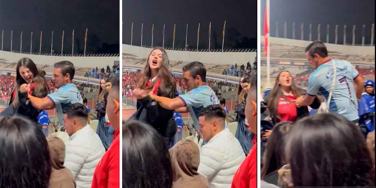 VIDEO. Esposa de Alexis Vega se enfrenta y discute con aficionados del Cruz Azul. 