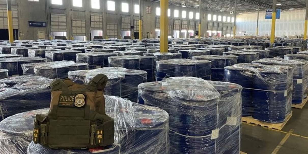 Cártel de Sinaloa bajo presión: ICE decomisa en alta mar químicos para producir metanfetamina
