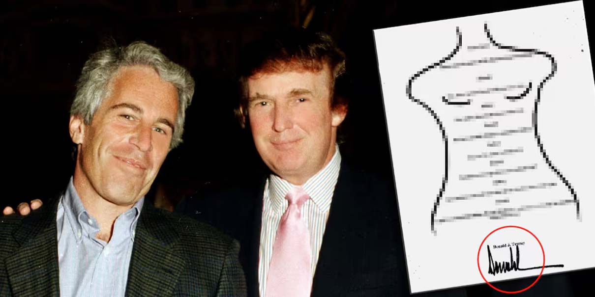 Congreso de EU revela nota de cumpleaños de Trump a Epstein con dibujo de mujer desnuda