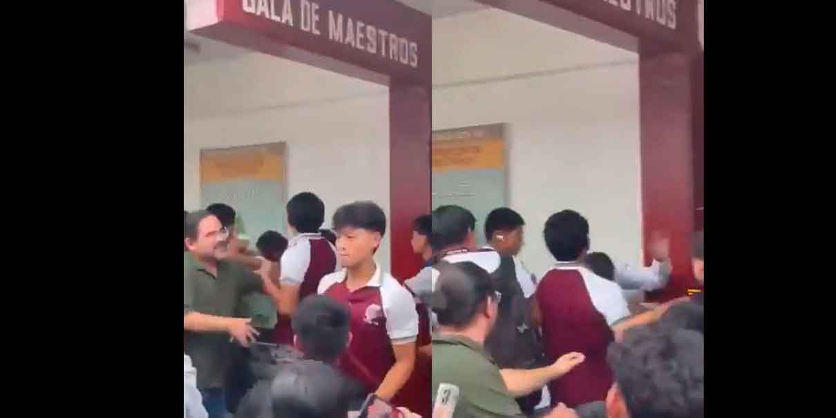 Estudiantes agreden a golpes al director del CBTIS 78 en Altamira, Tamaulipas