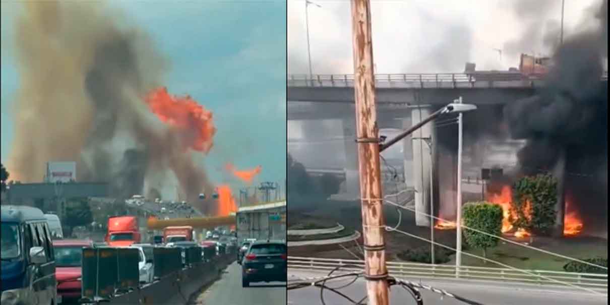 IMÁGENES SENSIBLES. Explosión de pipa en Iztapalapa deja 57 heridos y caos vial en el Puente de la Concordia