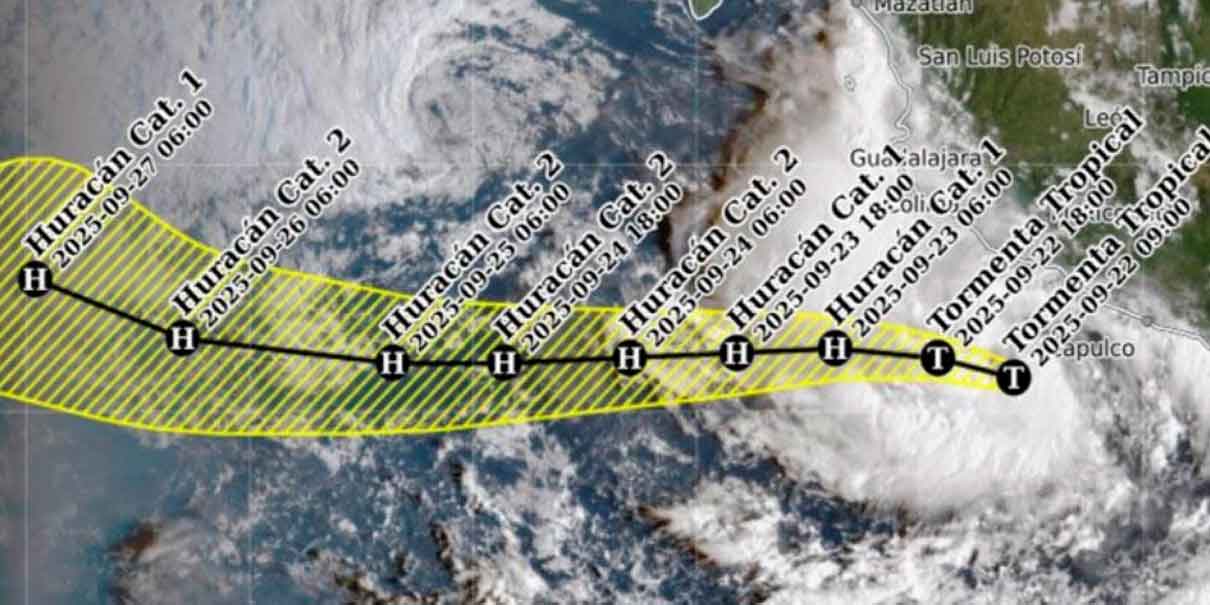 Huracán Narda se fortalece en el Pacífico y provoca lluvias intensas en el occidente de México