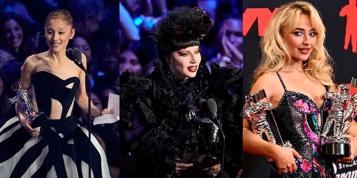 Ariana Grande, Lady Gaga y Sabrina brillan en los MTV VMA 2025 lista completa de ganadores