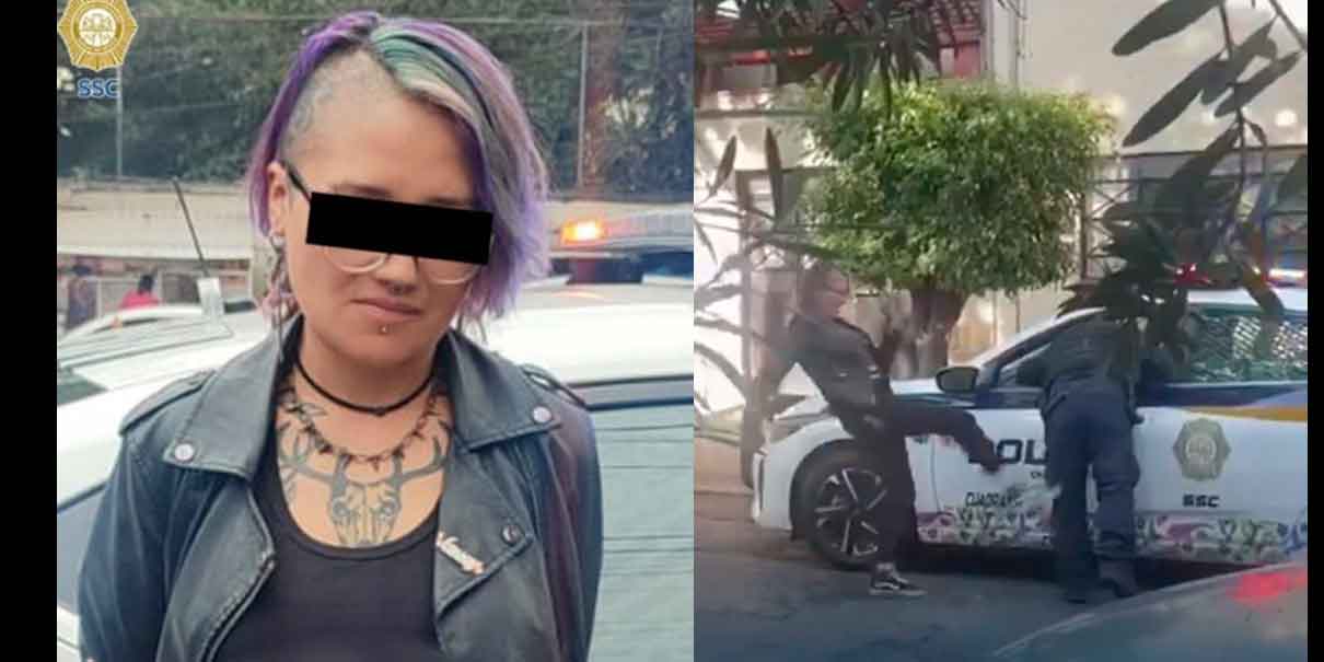 VIDEO. "Lady Patadas" detenida en Benito Juárez tras agredir a policía de la CDMX en la colonia Nativitas