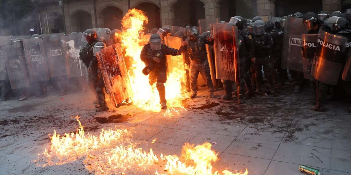 2 de octubre: Protesta pacífica termina en actos vandálicos