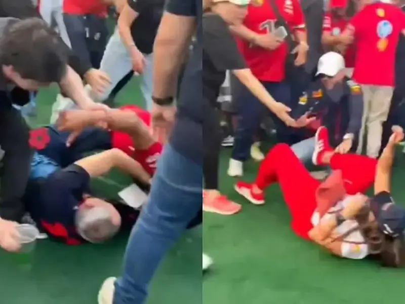 En el GP de México, cerveza, riñas, patadas, golpes y de todo