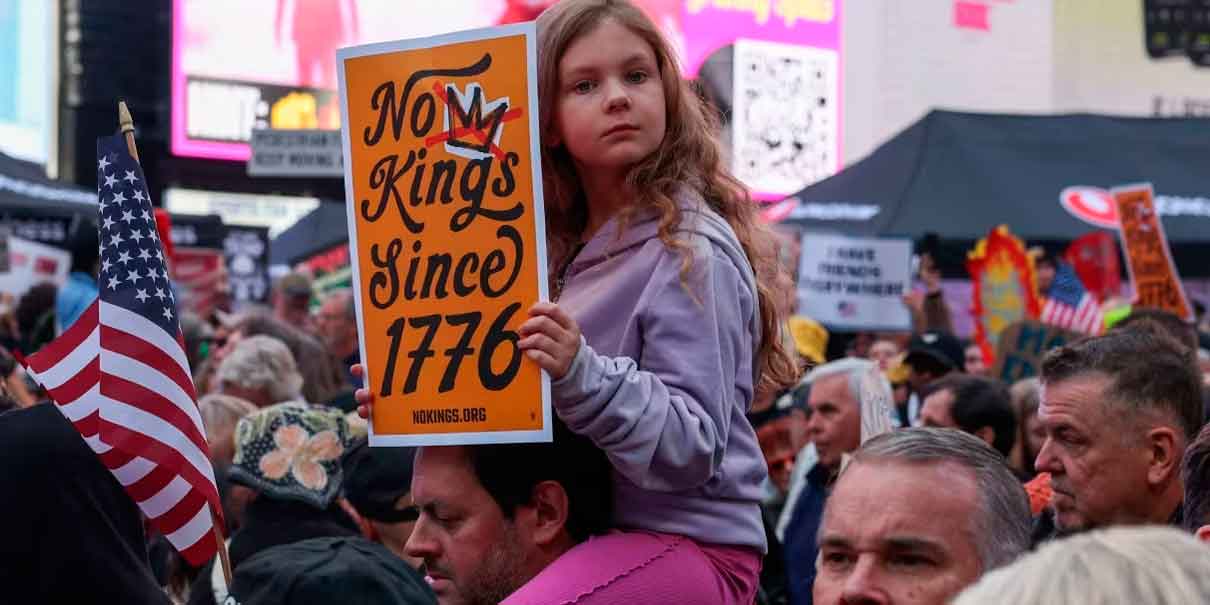 FOTOS: Miles participan en la marcha “No Kings” contra Trump