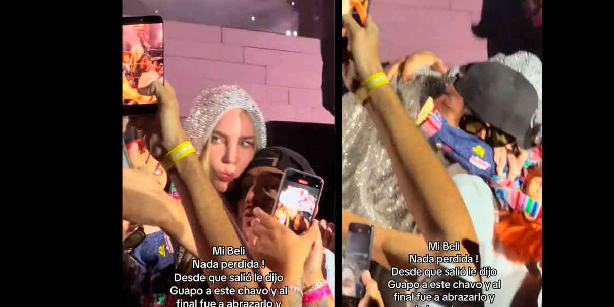 VIDEO. Momento viral. Belinda se roba el show en Guadalajara: pide una selfie a fan que llamó “guapo”