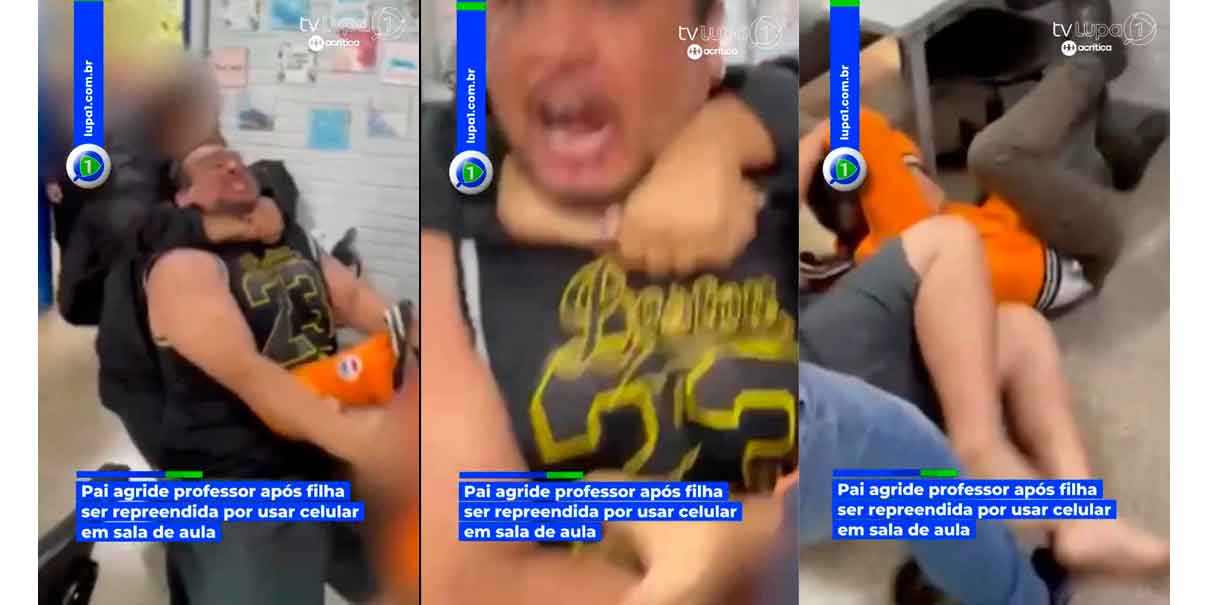 VIDEO. Padre agrede a maestro dentro de escuela en Brasil por prohibir uso del celular en clase