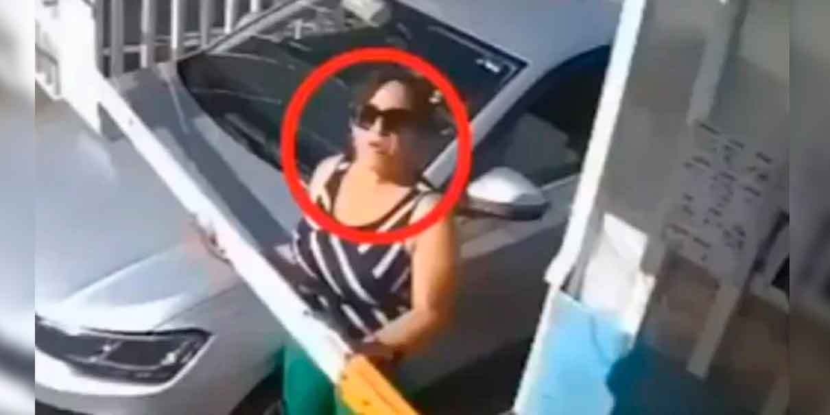 VIDEO. “Pinch* gato muerto de hambre” así insulta mujer a vigilante que le bloqueó el paso por no pagar