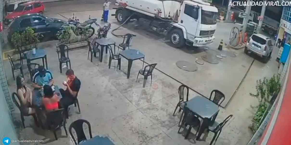 VIDEO. Joven provoca incendio en gasolinería de Brasil al encender un cigarro