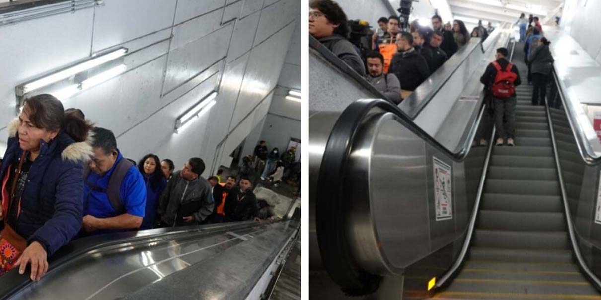 “Efecto Dominó” en Línea 9: Usuarios caen en escaleras eléctricas y dejan 12 heridos