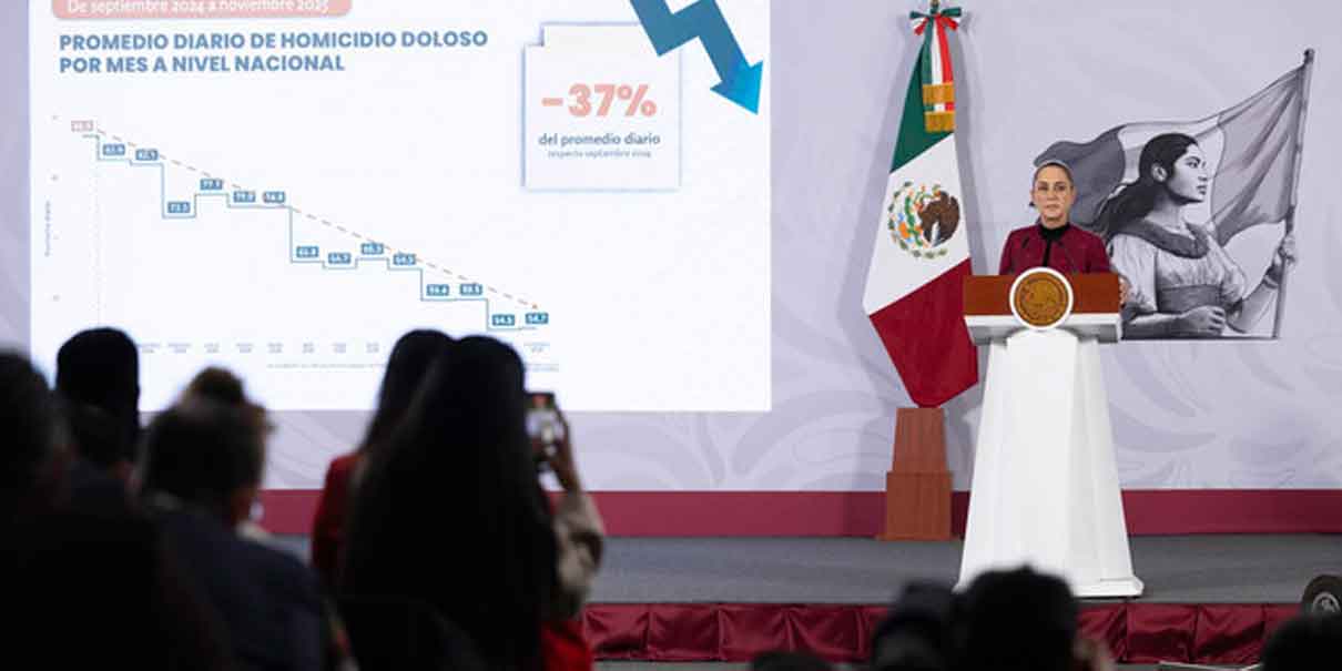 2025 perfila la cifra más baja de homicidios en México desde 2018