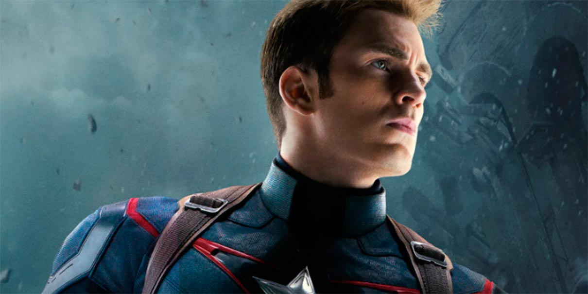 Chris Evans como Steve Rogers, el capitán américa