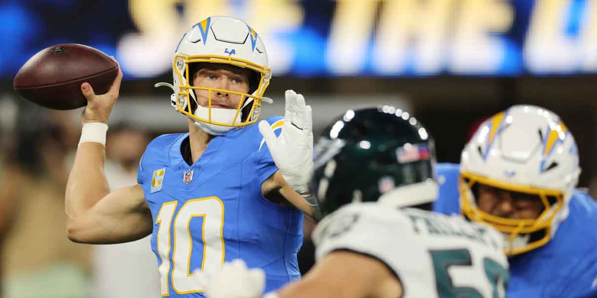 Filadelfia se desploma: Hurts entrega el partido y Cargadores aprovechan