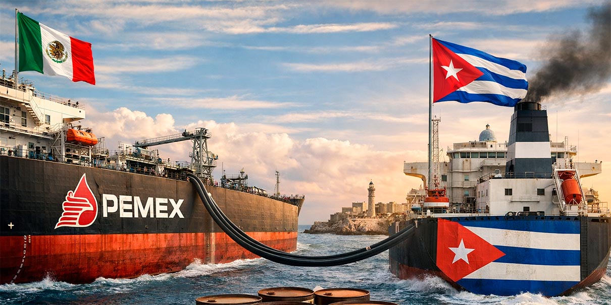 Sheinbaum confirma envío de 80 mil barriles de combustible a Cuba por motivos humanitarios