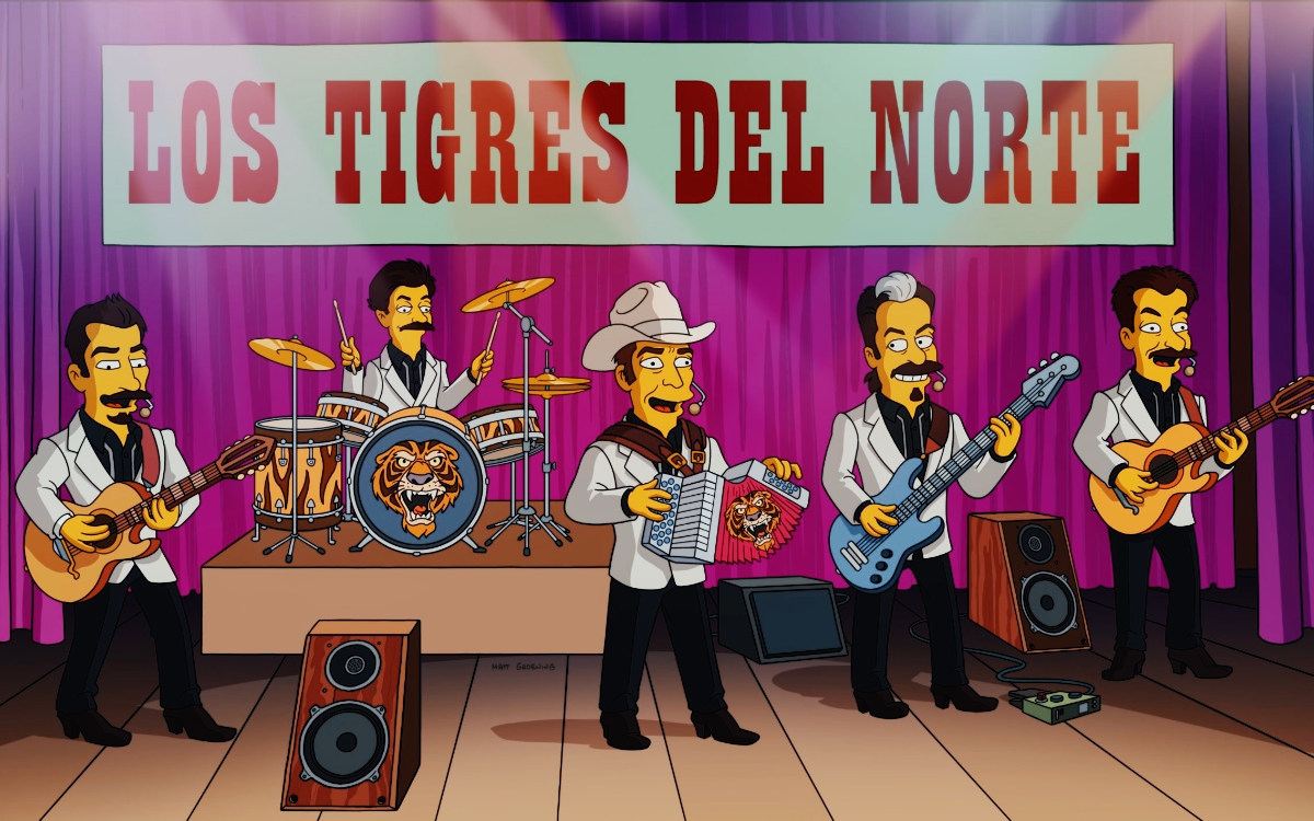 Los Tigres del Norte llegan a Springfield con un corrido original para Los Simpson