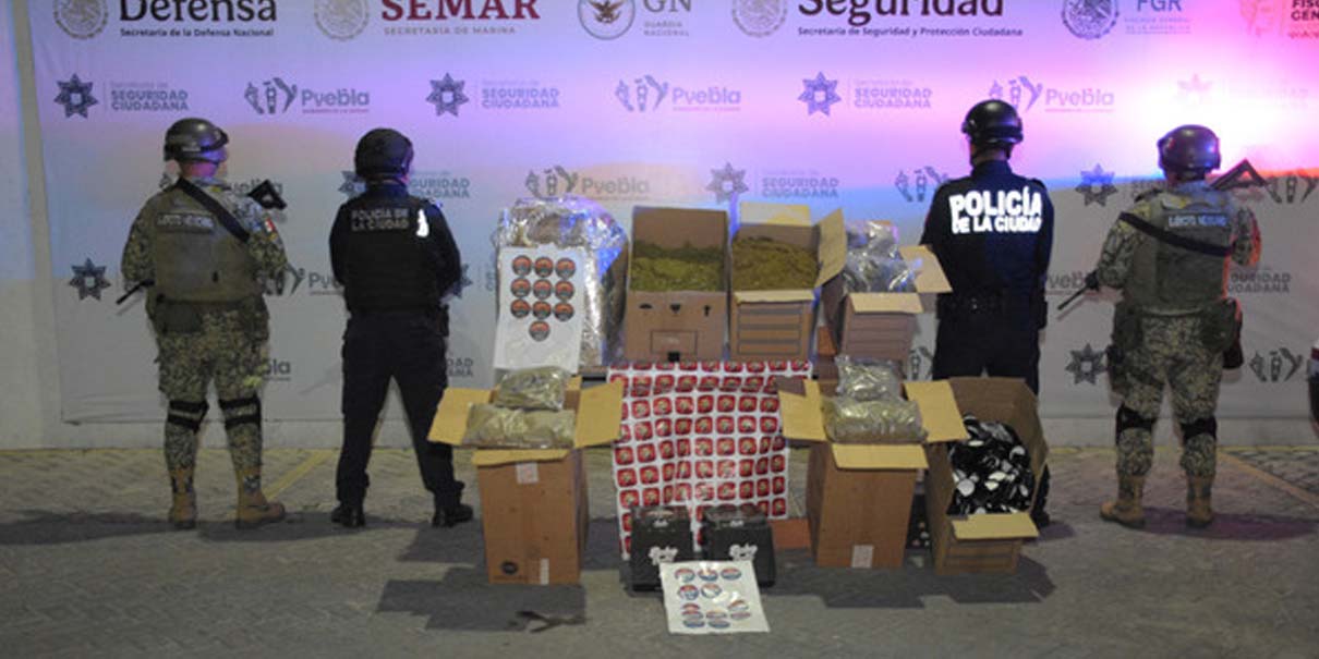 Usaban casa en renta como narco bodega: aseguran 40 kilos de marihuana en Puebla