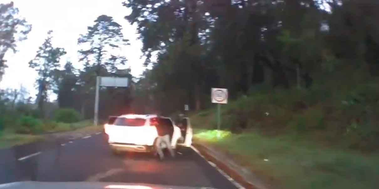 VIDEO DE TERROR  Documentan  violento asalto sobre la carretera libre México-Cuernavaca