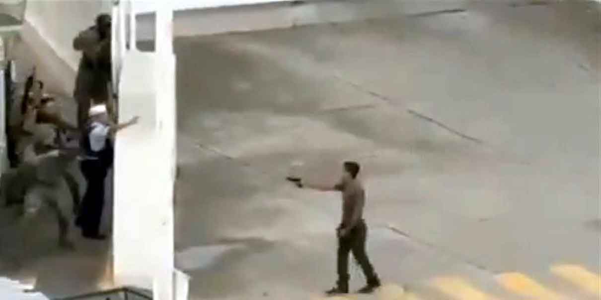 VIDEO revela agresión directa: marino dispara a joven frente a Zona Naval en Puerto Vallarta