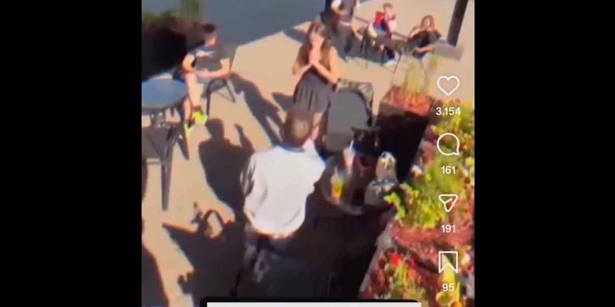 VIDEO. Una propuesta de matrimonio termina en violencia. La chica noquea a su ex 