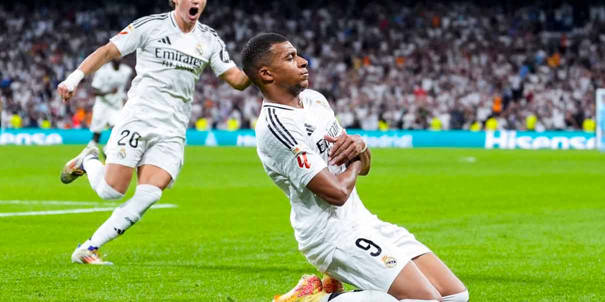Mbappé lidera goleada del Real Madrid y rompe récords en la Champions League