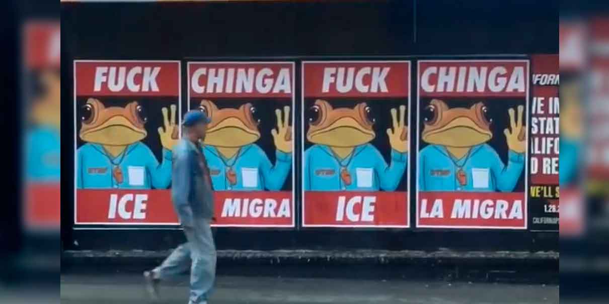 Con frases “ICE Out” y “Chinga la migra” el sapo concho de Bad Bunny inunda San Francisco