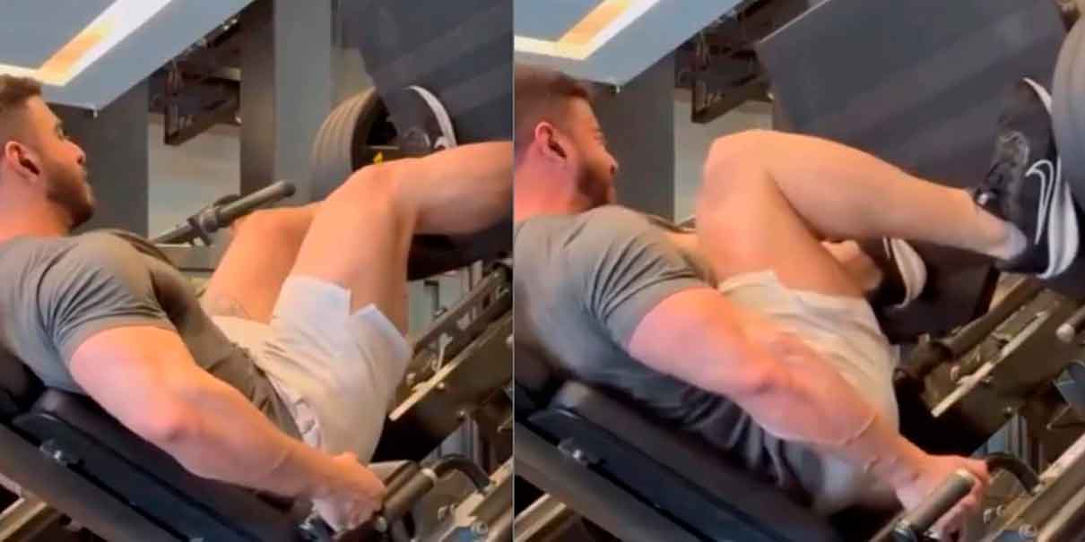 Video viral muestra ruptura de tendón en gimnasio durante rutina extrema de pierna