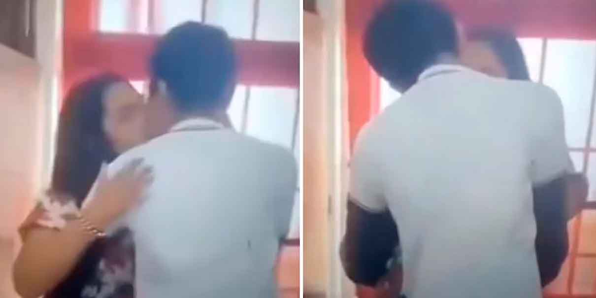 VIDEO. Revelan identidad y lugar donde alumno es besado una mujer adulta