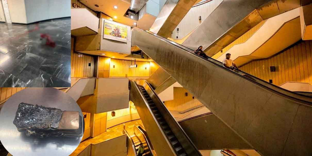 Hombre cae de 30 metros de altura en el Metro Camarones. Su celular le explotó