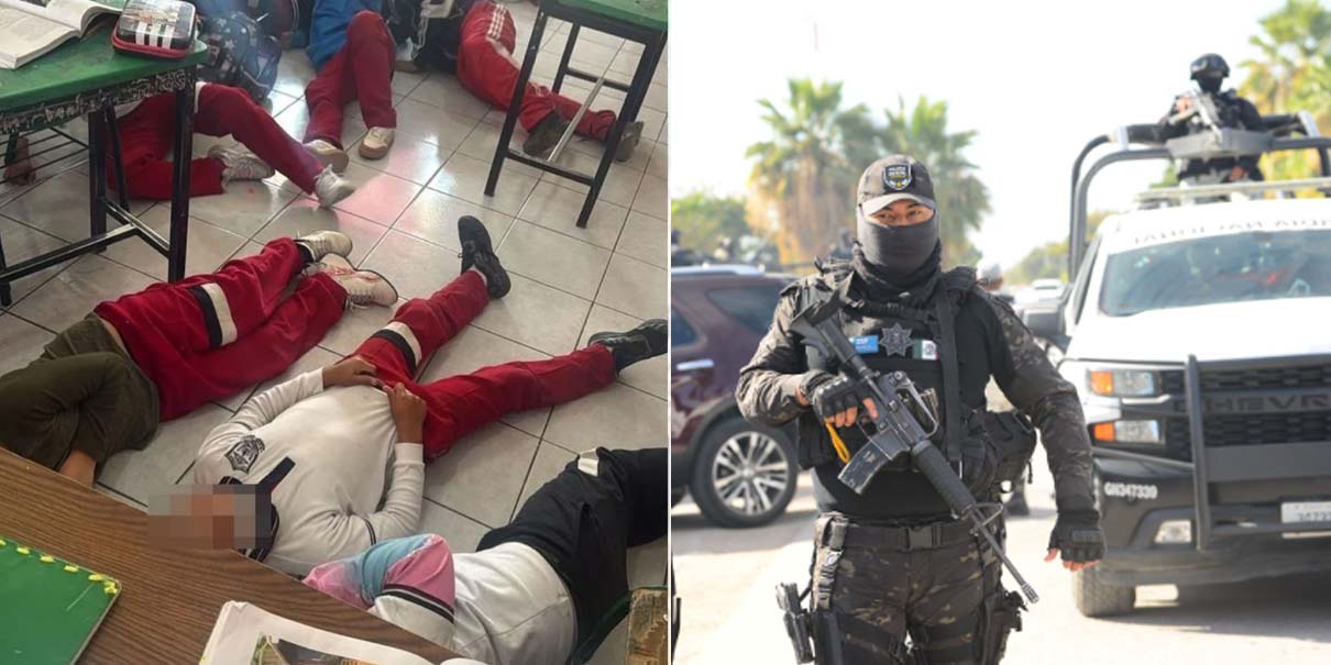 Menores se tiran pecho tierra tras balacera cerca de escuela en Saltillo