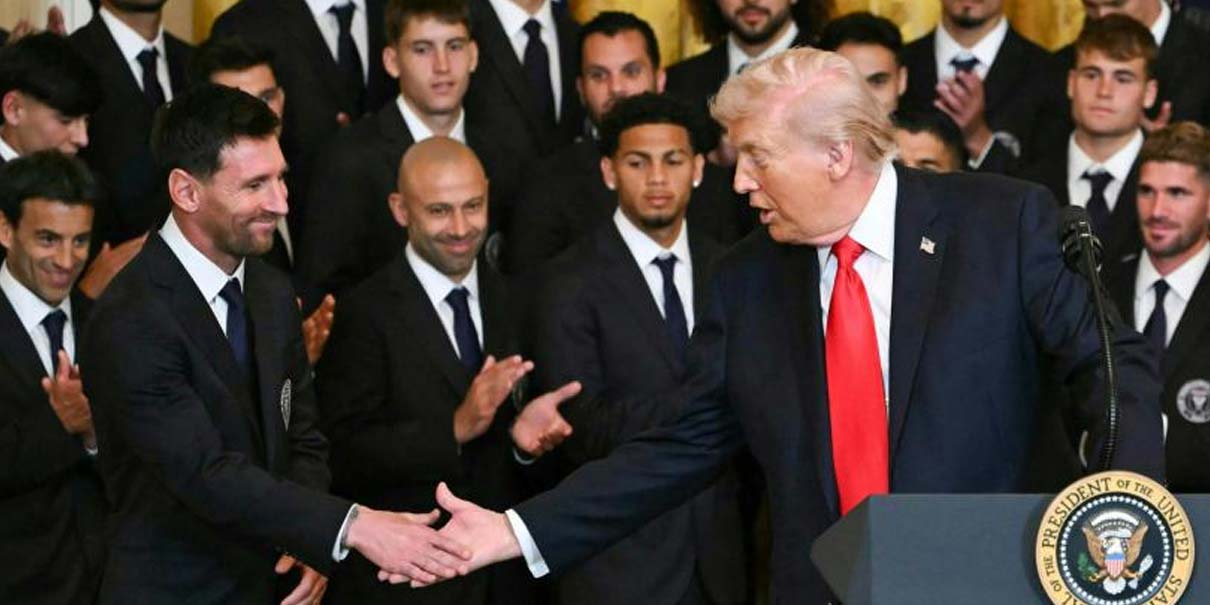 Messi visita la Casa Blanca y Trump lo compara con Cristiano Ronaldo