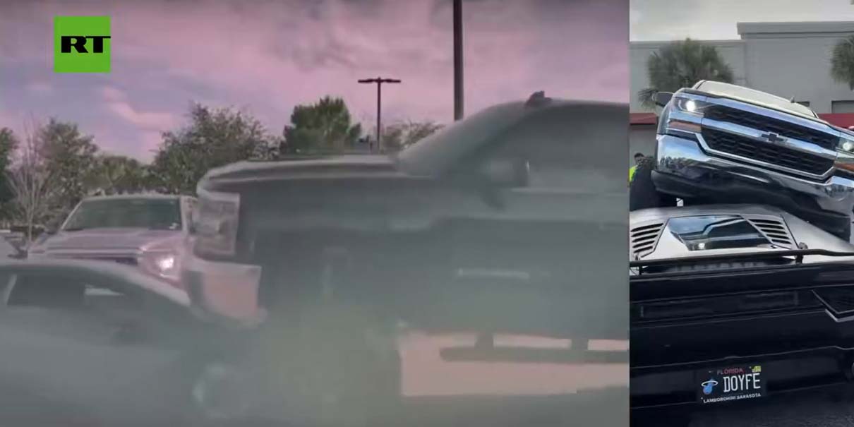 “Era estacionarse, no montarse”: mujer aplasta un Lamborghini y se hace viral